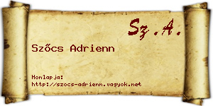 Szőcs Adrienn névjegykártya